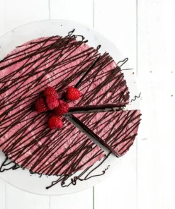 C5 - Frozen chocolate and raspberry dessert with pecans