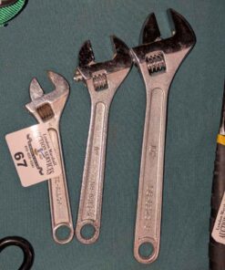 Trio of adjustable wrenches