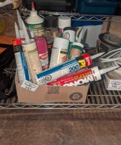 Caulk, Crack Filler, grease tube, paint, etc