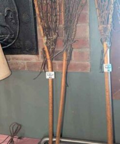 Wooden lacrosse Sticks with leather weaving