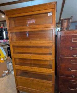 Barristers Double sided glass door bookcase