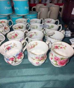 Royal Albert Flowers of the Month, etc tea cups and saucers