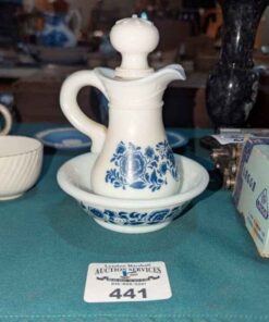 Avon Milk Glass Pitcher and bowl