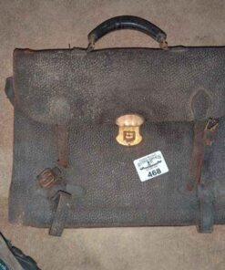 Vintage pebble finished briefcase