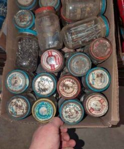 Heinz & Gerber jars of assorted hardware