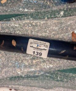 Blue Glass rolling pin with overlay design