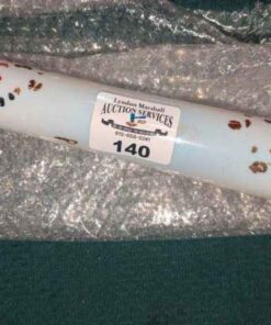 Milk glass rolling pin with overlay design