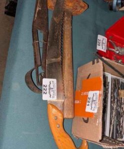 Hand Saw, shears, and hammer