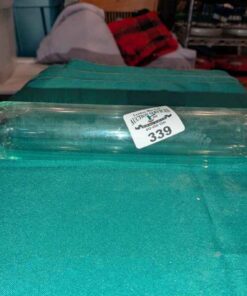 Clear glass rolling pin with rounded handles