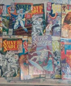 Silver Surfer, Silver Sable & assorted comic books