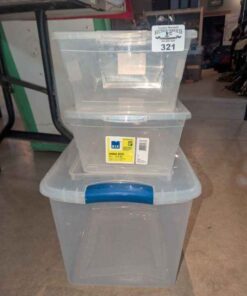 Clear Storage boxes