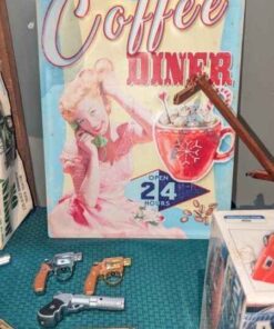 Replica tin wall sign Coffee Diner