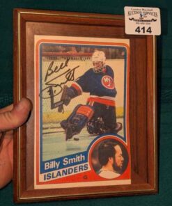 Billy Smith autographed hockey card