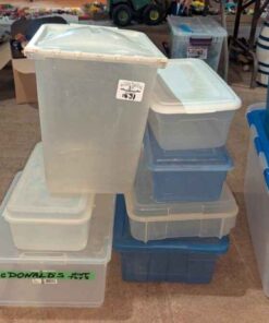 Plastic storage boxes