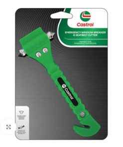 Castrol emergency window breaker / seat belt cutter