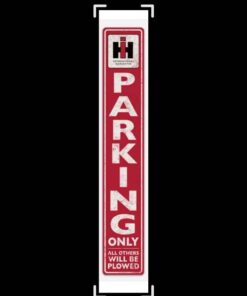 IH parking only metal collector sign 36x6