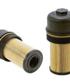WIX 57312 fuel filter fits Ford Trucks w/ 6.0L Diesel Engine (03-07), 6.4L Diesel (08-10), IHC VT365 Diesel Engine, IHC School Buses Has lid attached to filter