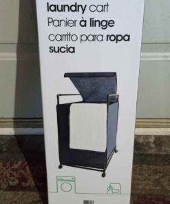 Blue laundry cart