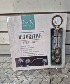 Decorative brass ball string light set