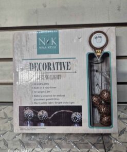 Decorative bronze ball string light set