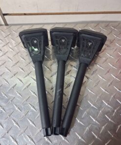 Set of 3 square black solar pathway lights SQUARE