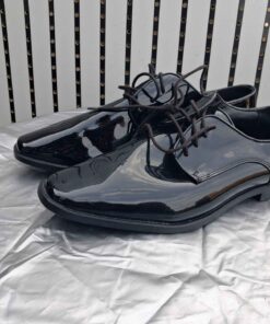Joseph Abboud shiny black dress shoes size adult 11 M