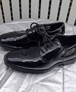Joseph Abboud shiny black dress shoes size small child's 13 M