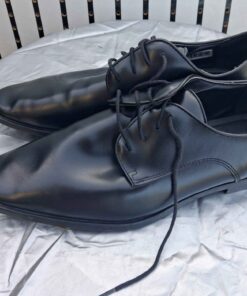 Joseph Abboud flat black dress shoes size adult 11.5 W