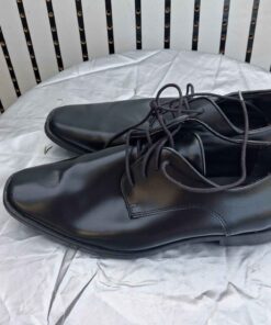 Joseph Abboud flat black dress shoes size adult 9.5 M