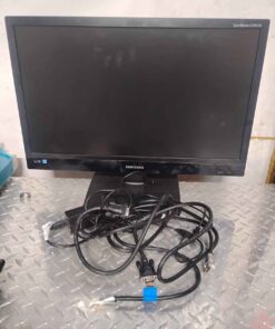 computer monitor with cords