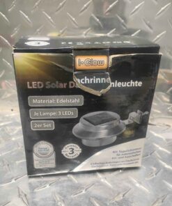 Box of 2 led solar eavestrough lights