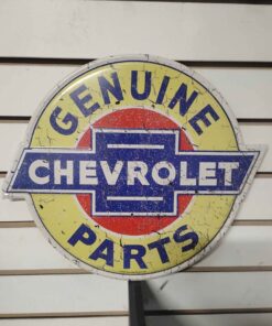 Chevrolet parts 12-in metal sign