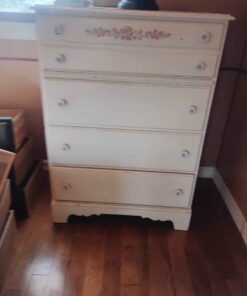 Vintage bedroom dresser hardwood with dovetail drawers