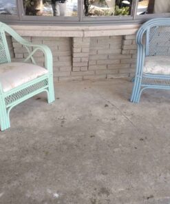 2 used wicker chairs