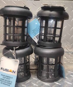 4 solar umbrella lights.....none used but were in storage some work ... some need batteries...some are needing batteries cleaned
