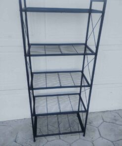 Five-tier metal closet or apartment shelf