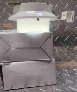 3 white eavestrough or post round solar lights