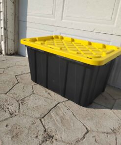 Large 102 litre stackable storage tote with lid