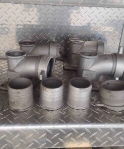 Qty 4 ....3" water pump goose necks and misc pump parts