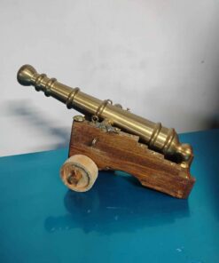 Single axle heavy brass Cannon