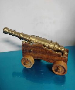 Double axle heavy brass Cannon