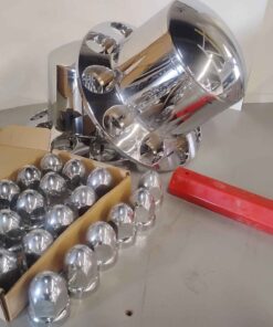 Qty 2 drive axle hub caps with nuts