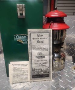 Coleman lantern with metal case