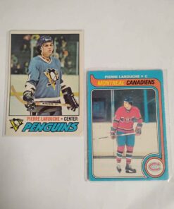 Hockey cards Pierre LaRouche Penguins and Canadians