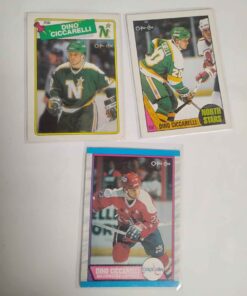 Hockey cards 3 Dino Ciccarelli North Stars and Capitals