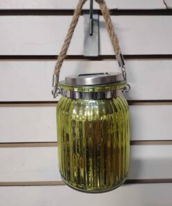 Lime green/yellow Solar hanging jar