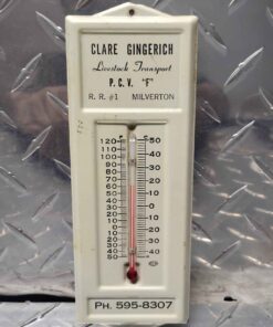 Antique local businessman thermometer