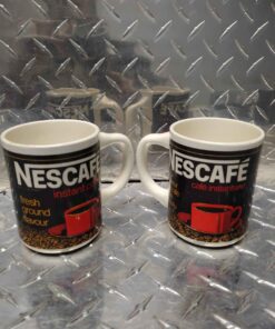Qty 2 vintage nescafe instant coffee mugs