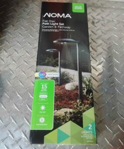 Noma flat disc garden and pathway light set....BOX OF 2