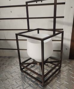 Party light hanging metal candle holder with shade